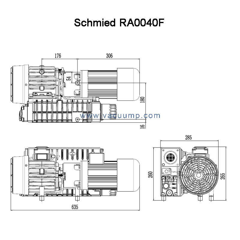 Schmied RA0040F Oil Rotary Vane Vacuum Pump Replace BUSCH