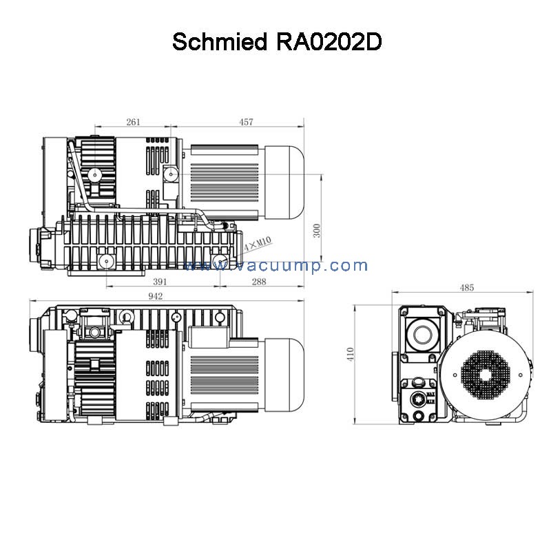 Schmied RA0202D Oil Rotary Vane Vacuum Pump Replace BUSCH